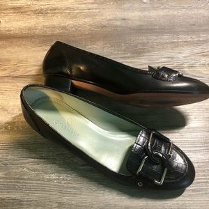 Cole Haan Black crocodile loafer size 8b